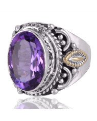 Amethyst Gemstone 925 Sterling Silver Ring