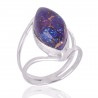 Purple Copper Turquoise Gemstone 925 Sterling Silver Ring