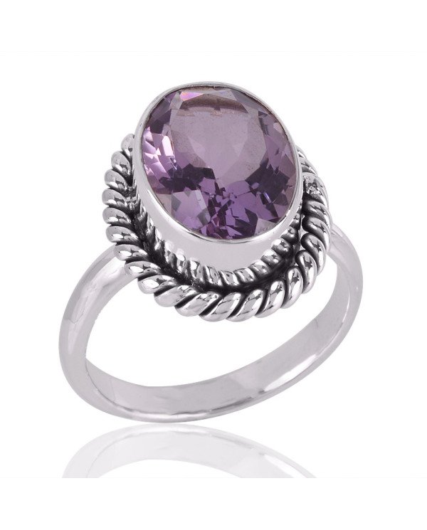 Amethyst Gemstone 925 Sterling Silver Ring