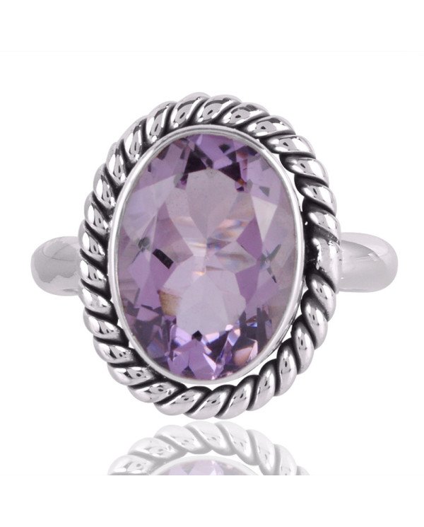 Amethyst Gemstone 925 Sterling Silver Ring