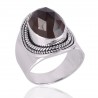 Smoky Quartz Gemstone 925 Sterling Silver Ring