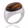 Tiger Eye Gemstone 925 Sterling Silver Ring