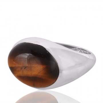 Tiger Eye Gemstone 925 Sterling Silver Ring
