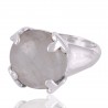 Rainbow moonstone Gemstone 925 Sterling Silver Ring