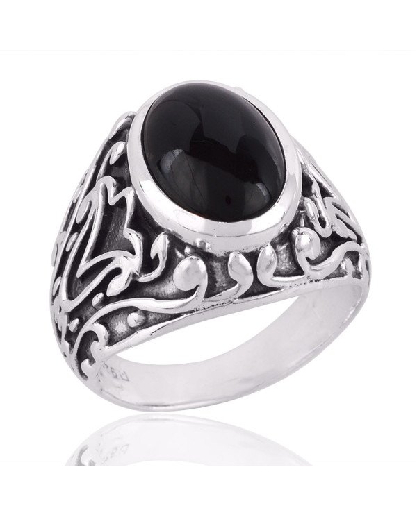 Black Onyx Ring 925 Sterling Silver Ring Gemstone Ring