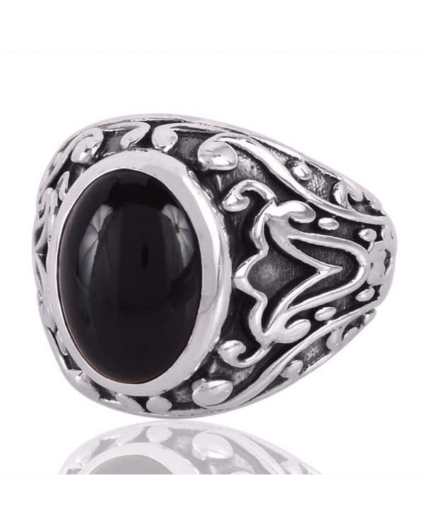 Black Onyx Ring 925 Sterling Silver Ring Gemstone Ring
