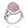Pink Opal Gemstone 925 Sterling Silver Ring