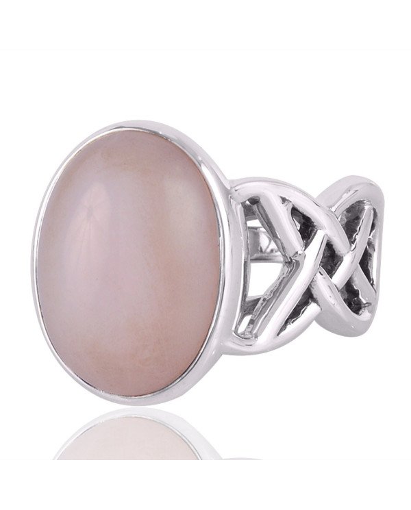 Pink Opal Gemstone 925 Sterling Silver Ring