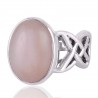 Pink Opal Gemstone 925 Sterling Silver Ring