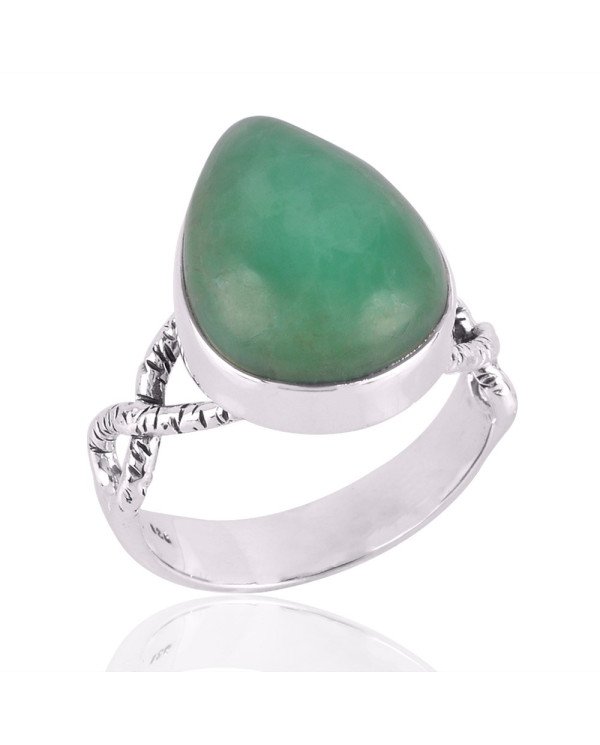 Chrysoprase Gemstone 925 Sterling Silver Ring