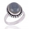 Blue Onyx Gemstone 925 Sterling Silver Ring
