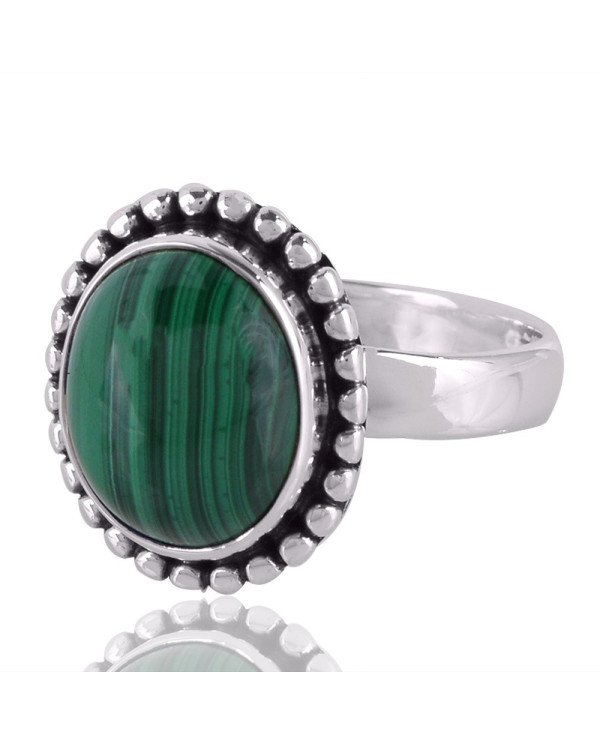 Malachite Gemstone 925 Sterling Silver Ring