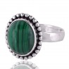 Malachite Gemstone 925 Sterling Silver Ring