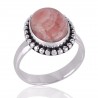Rhodochrosite Gemstone 925 Sterling Silver Ring