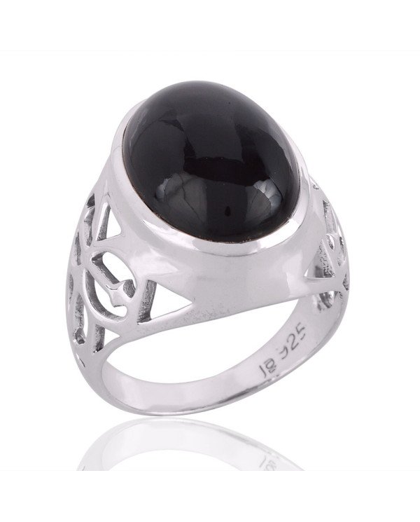 Black Onyx Gemstone 925 Sterling Silver Ring