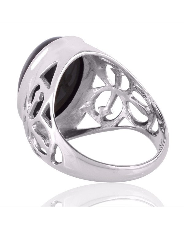 Black Onyx Gemstone 925 Sterling Silver Ring