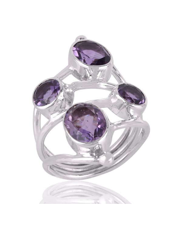 Amethyst Gemstone 925 Sterling Silver Ring