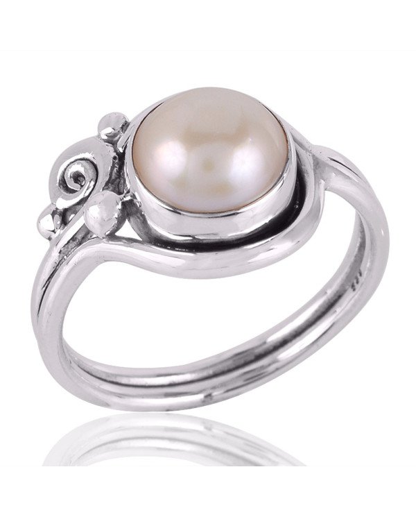 Pearl Gemstone 925 Sterling Silver Ring