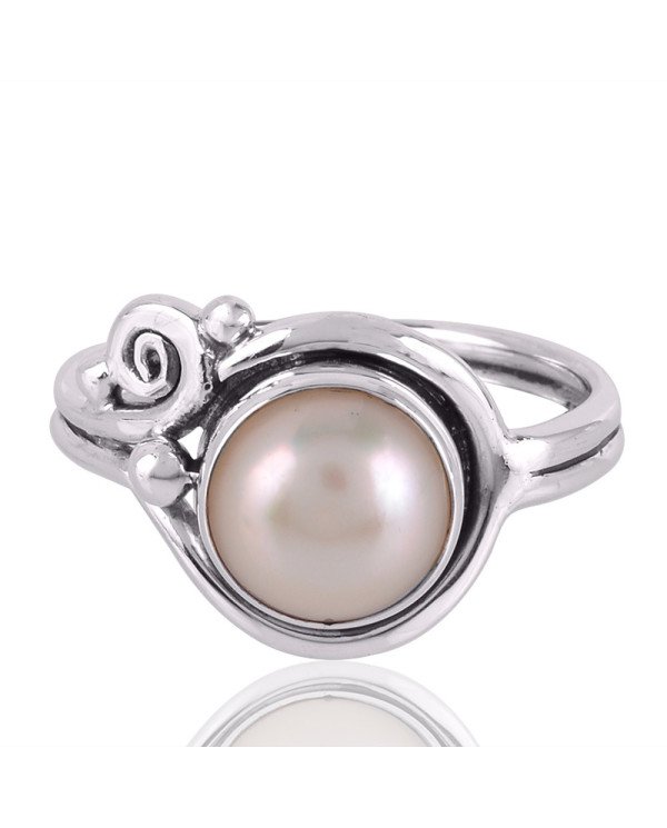 Pearl Gemstone 925 Sterling Silver Ring
