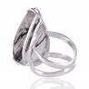 Tourmanilated Quartz Gemstone 925 Sterling Silver Ring