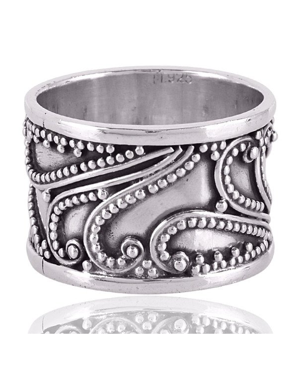 Rainbow Calsilica Gemstone 925 Sterling Silver Ring