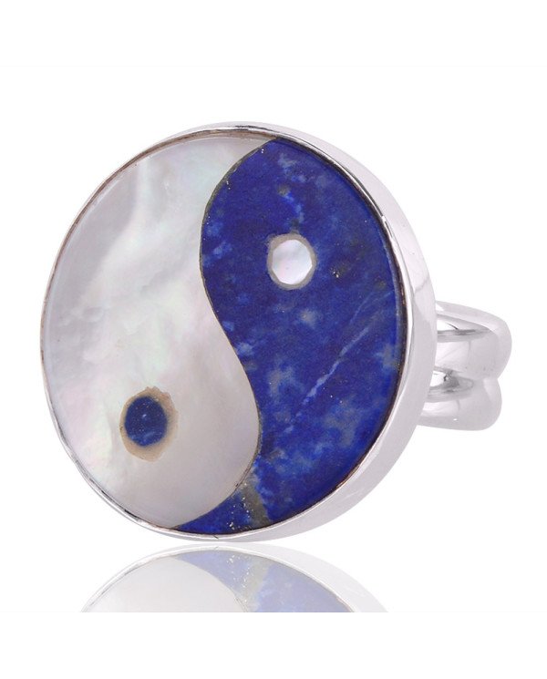 Taj Mahal Marble Fancy Gemstone 925 Sterling Silver Ring