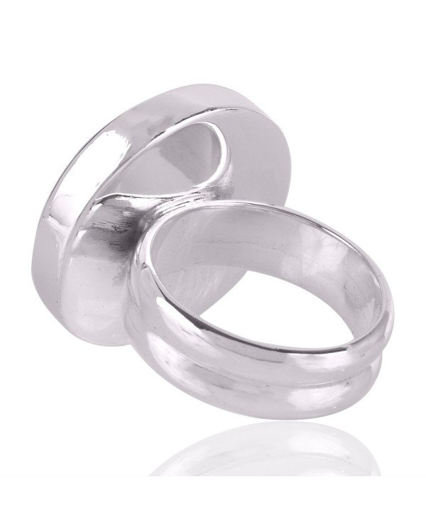 Taj Mahal Marble Fancy Gemstone 925 Sterling Silver Ring