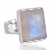 Rainbow moonstone Gemstone 925 Sterling Silver Ring