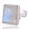 Rainbow moonstone Gemstone 925 Sterling Silver Ring