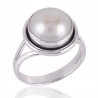 Pearl Gemstone 925 Sterling Silver Ring