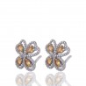 Citrine & White Cubic Zirconia Gemstone 925 Sterling Silver Earring