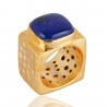 Bronze Metal Stunning Design Lapis Lazuli Ring For Men