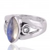 Rainbow moonstone Gemstone 925 Sterling Silver Ring