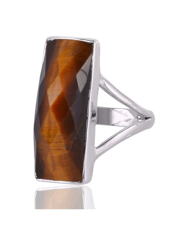 Tiger Eye Gemstone 925 Sterling Silver Ring