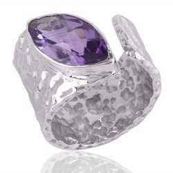 Amethyst Gemstone 925 Sterling Silver Ring