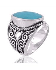 Arizona Turquise Gemstone 925 Sterling Silver Ring
