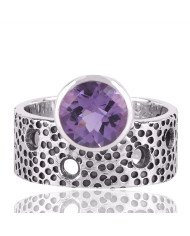 Amethyst Gemstone 925 Sterling Silver Ring