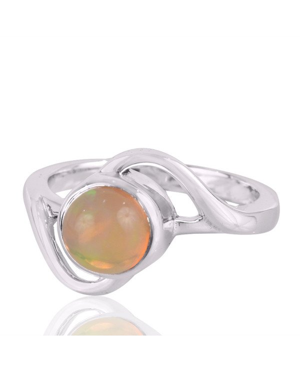 Ethiopian Opal Gemstone 925 Sterling Silver Ring