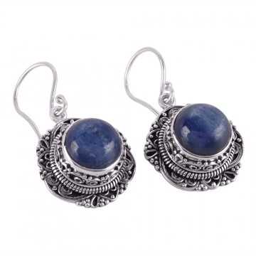 Natural Kyanite Round Gemstone Handmade Dangle Drop Earring