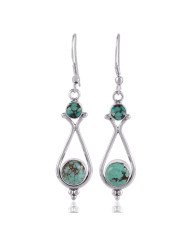 925 Sterling Silver earring Jewelry Natural Tibetan Turquoise | Jewels Artisan
