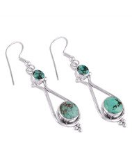 925 Sterling Silver earring Jewelry Natural Tibetan Turquoise | Jewels Artisan
