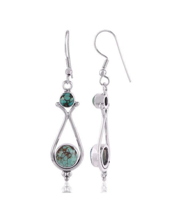 925 Sterling Silver earring Jewelry Natural Tibetan Turquoise | Jewels Artisan