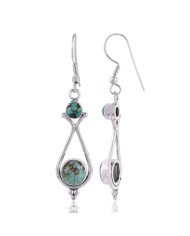 925 Sterling Silver earring Jewelry Natural Tibetan Turquoise | Jewels Artisan