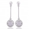 Elegant Design Crystal Boll 925 Sterling Silver Dangle Drop Earring | Jewels Artisan