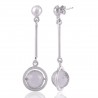 Elegant Design Crystal Boll 925 Sterling Silver Dangle Drop Earring | Jewels Artisan