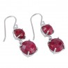 Natural Corundum Gemstone and 925 Sterling Silver Drop Dangle Earring | Jewels Artisan