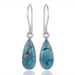 Turquoise Gemstone and 925 Sterling Silver Dangling Earring | Jewels Artisan