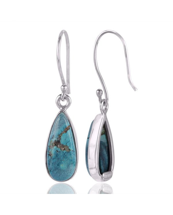 Turquoise Gemstone and 925 Sterling Silver Dangling Earring | Jewels Artisan