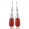 Natural Red onyx and 925 Sterling Silver Dangling Earring | Jewels Artisan