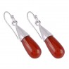 Natural Red onyx and 925 Sterling Silver Dangling Earring | Jewels Artisan
